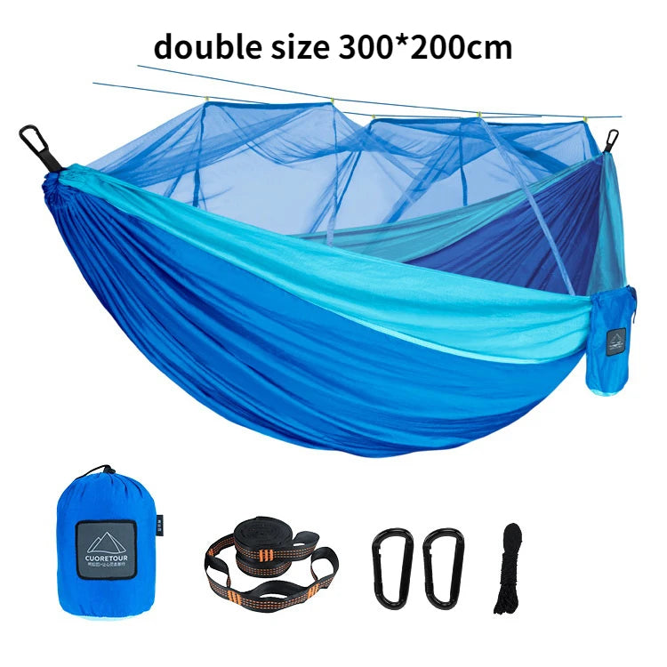 Camping Hammock with Mosquito Net – Portable & Breathable