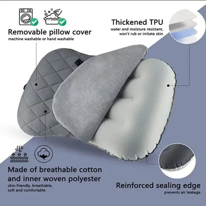 Inflatable Camping Pillow Ultralight Neck Support Comfort
