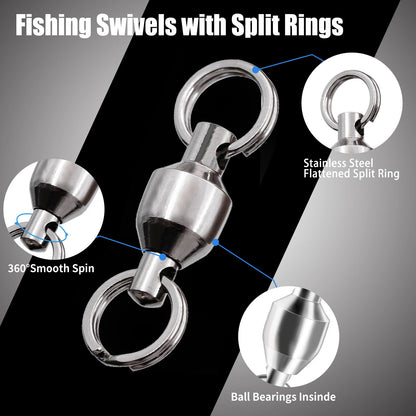 Ball Bearing Fishing Swivels – Smooth Twist-Free Rig