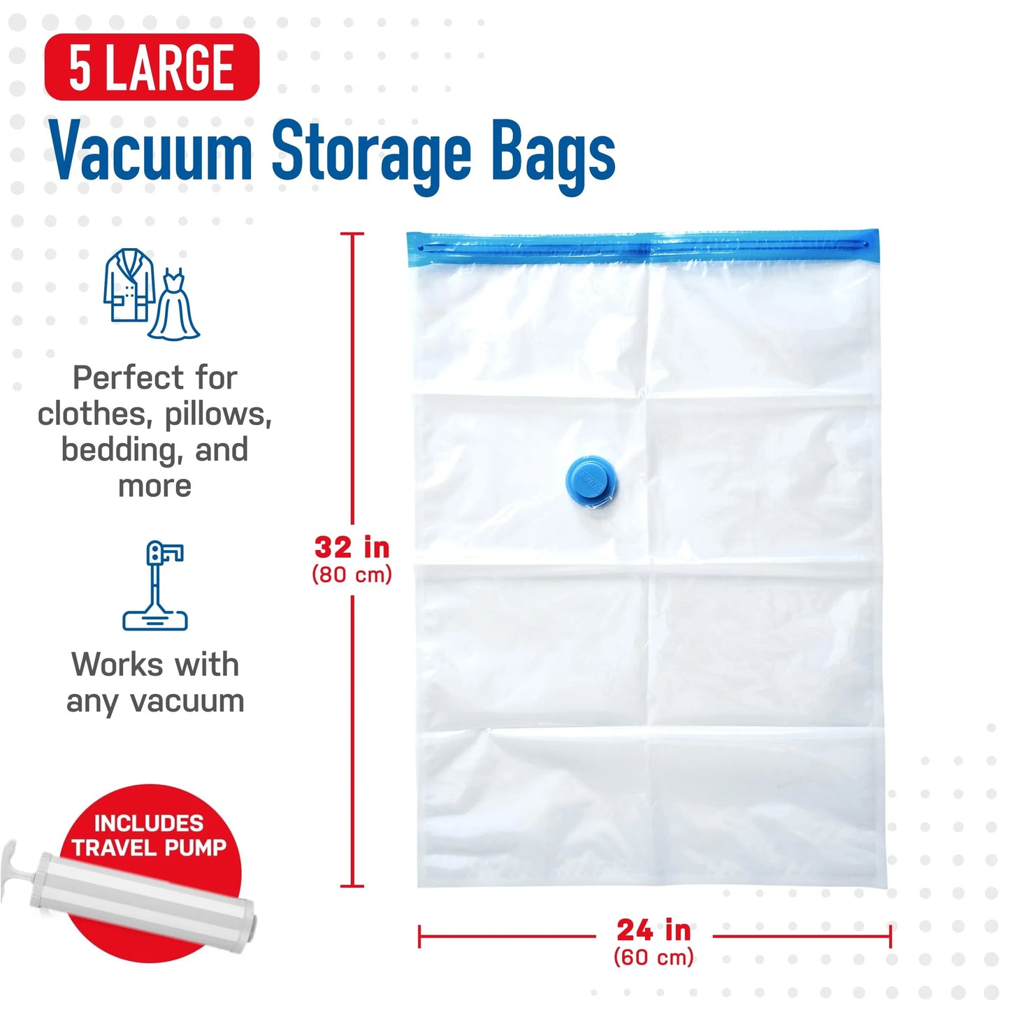 Vacuum Storage Bags Set Save Space Travel Packing