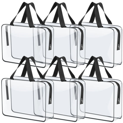 Clear Waterproof Storage Bags with Zipper (4–6pcs)