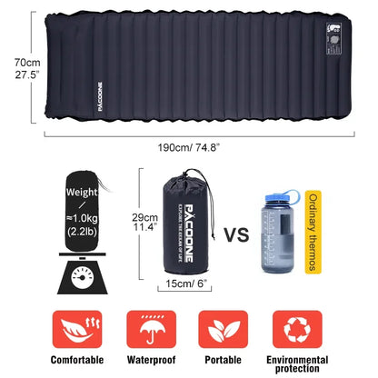 Ultralight Camping Mattress – Self-Inflating Comfort 10cm Thick