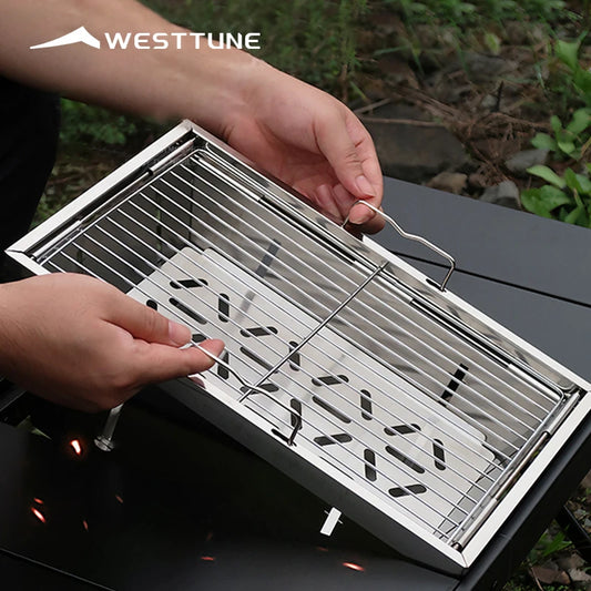 Portable Charcoal BBQ Grill – Foldable Camping Stove