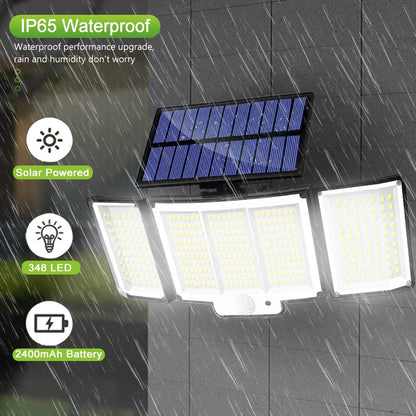 Solar Motion Sensor Security Light for Outdoor Lighting