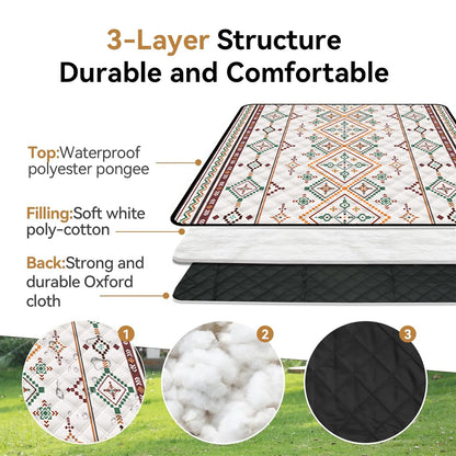 Waterproof Picnic Blanket – Large 200×200 Outdoor Mat
