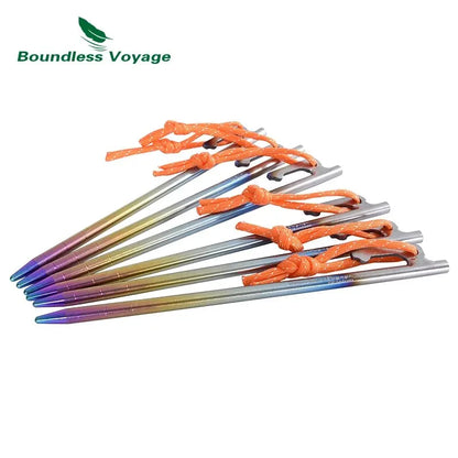 Titanium Tent Stakes Heavy Duty Lightweight Set