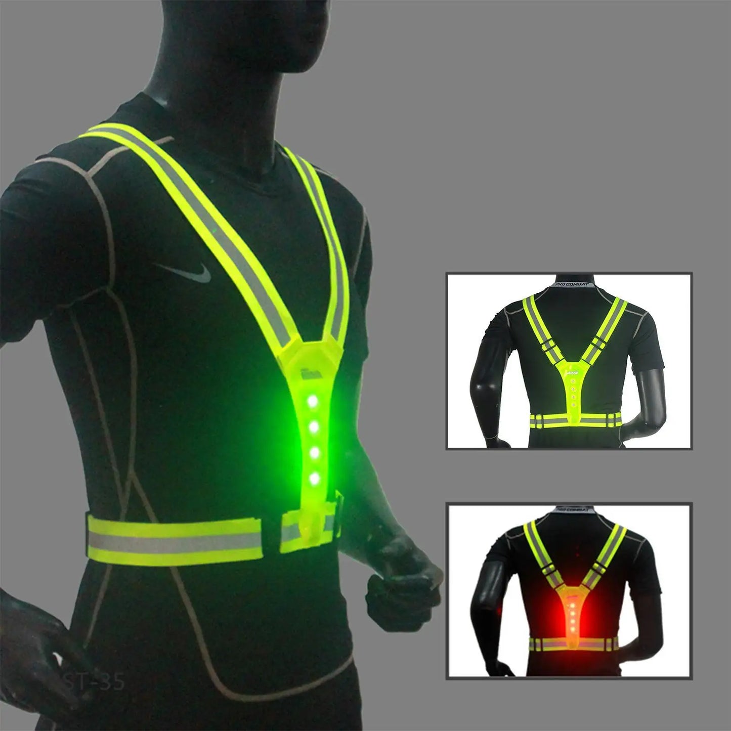 LED Reflective Running Vest – High Visibility Safety