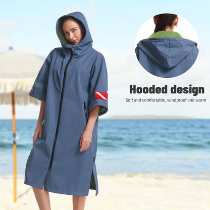 Waterproof Changing Poncho for Swimming & Outdoor Warmth