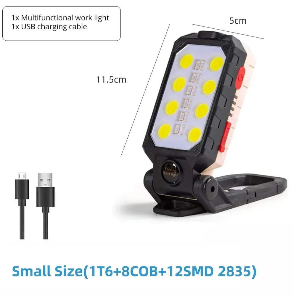 Rechargeable COB Work Light Magnetic Bright Lamp