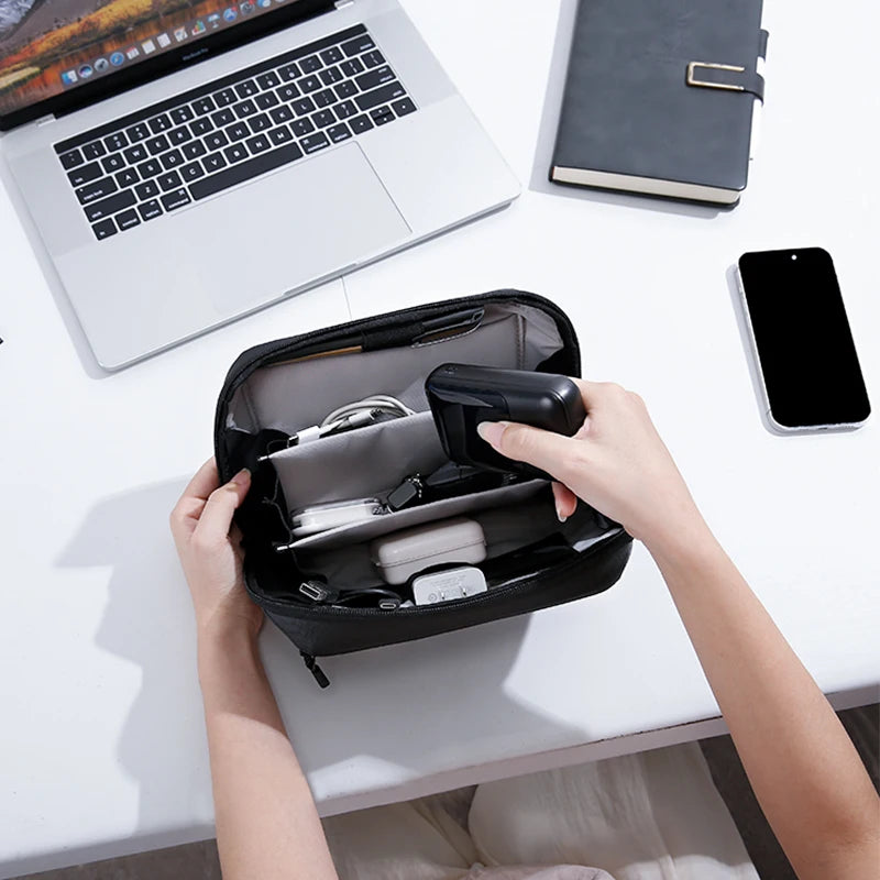 Travel Electronics Organizer – Large 3-Layer Cord Bag