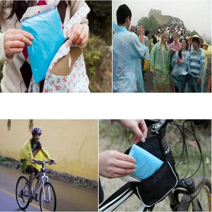 Disposable Rain Poncho Lightweight Emergency Protection