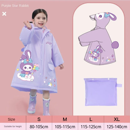 Kids Waterproof Raincoat with Backpack Cover