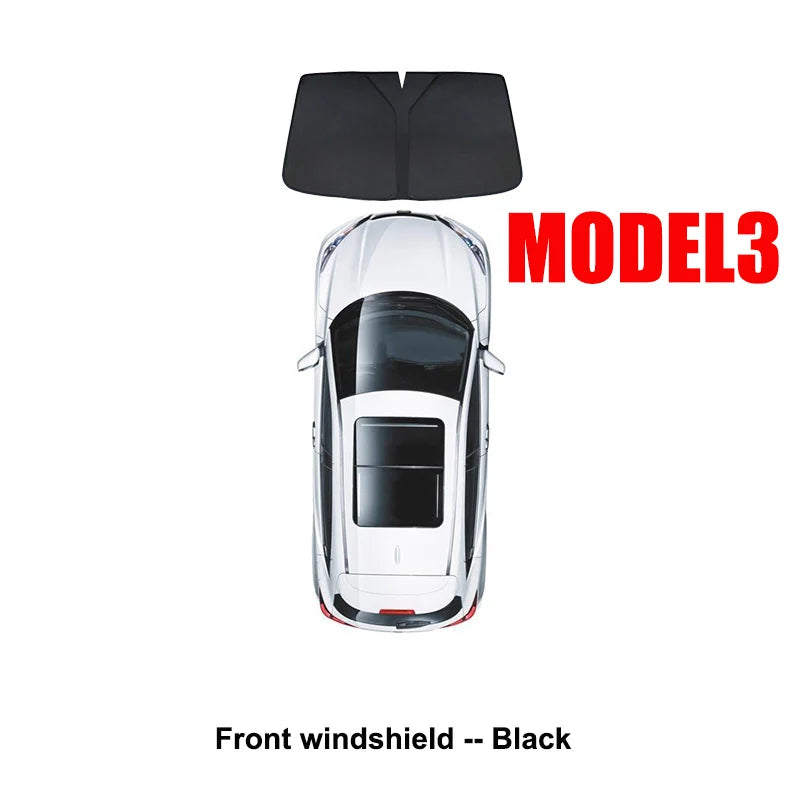 Tesla Model 3 & Y Sunshade – UV Protection & Privacy