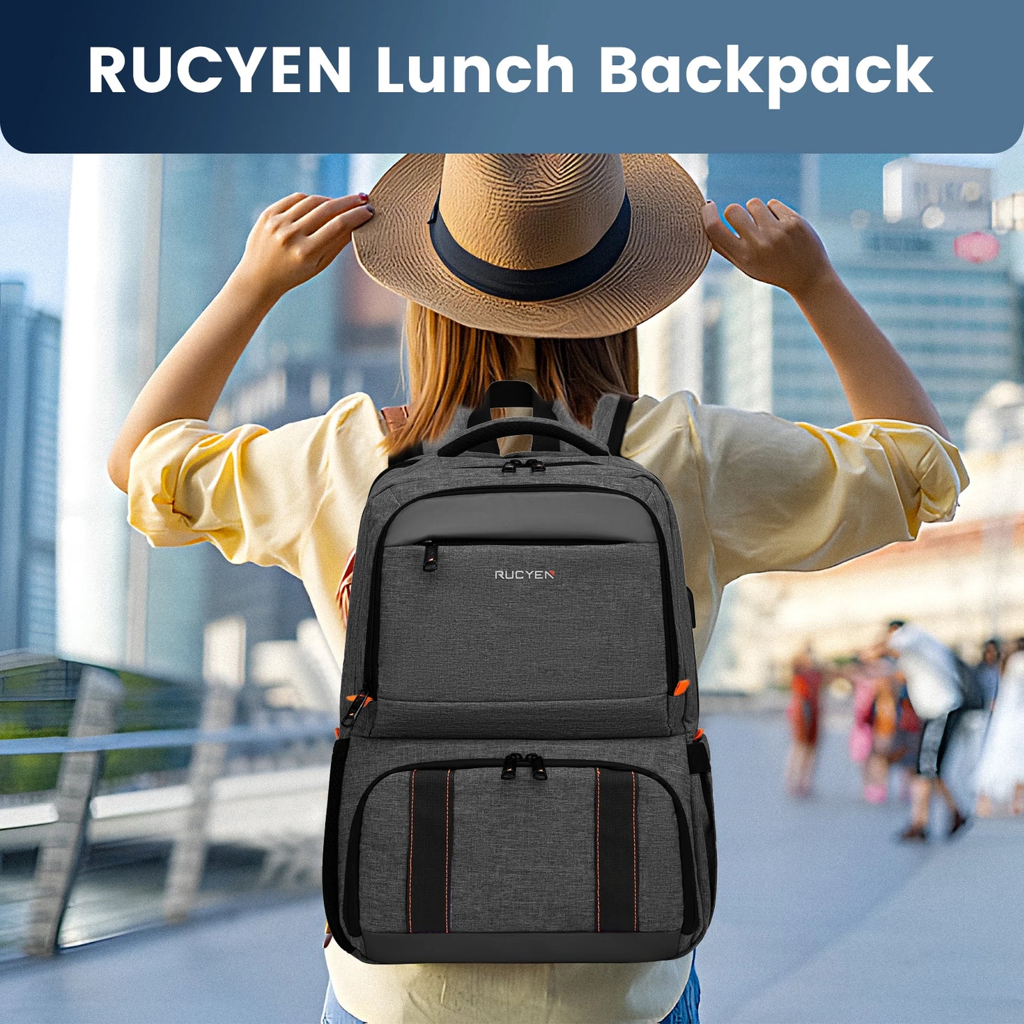 Insulated Lunch Backpack – Large Capacity Waterproof Bag