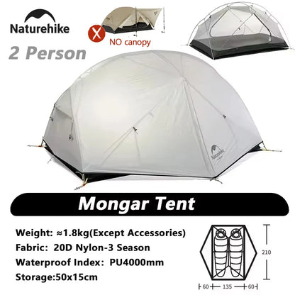 Ultralight Backpacking Tent 2 Person Waterproof Hiking