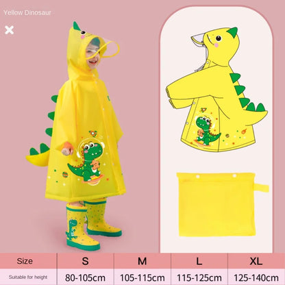Kids Waterproof Raincoat with Backpack Cover