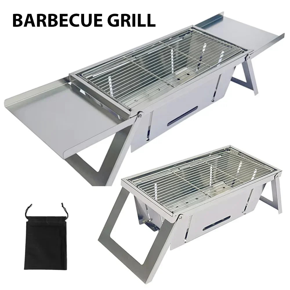 Portable Charcoal BBQ Grill – Foldable & Travel-Ready