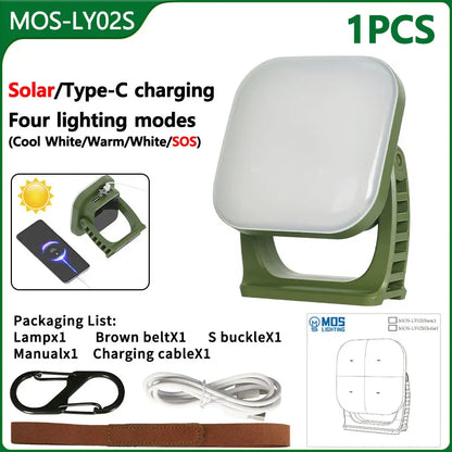 Solar Camping Lantern with Power Bank & Magnetic Mount