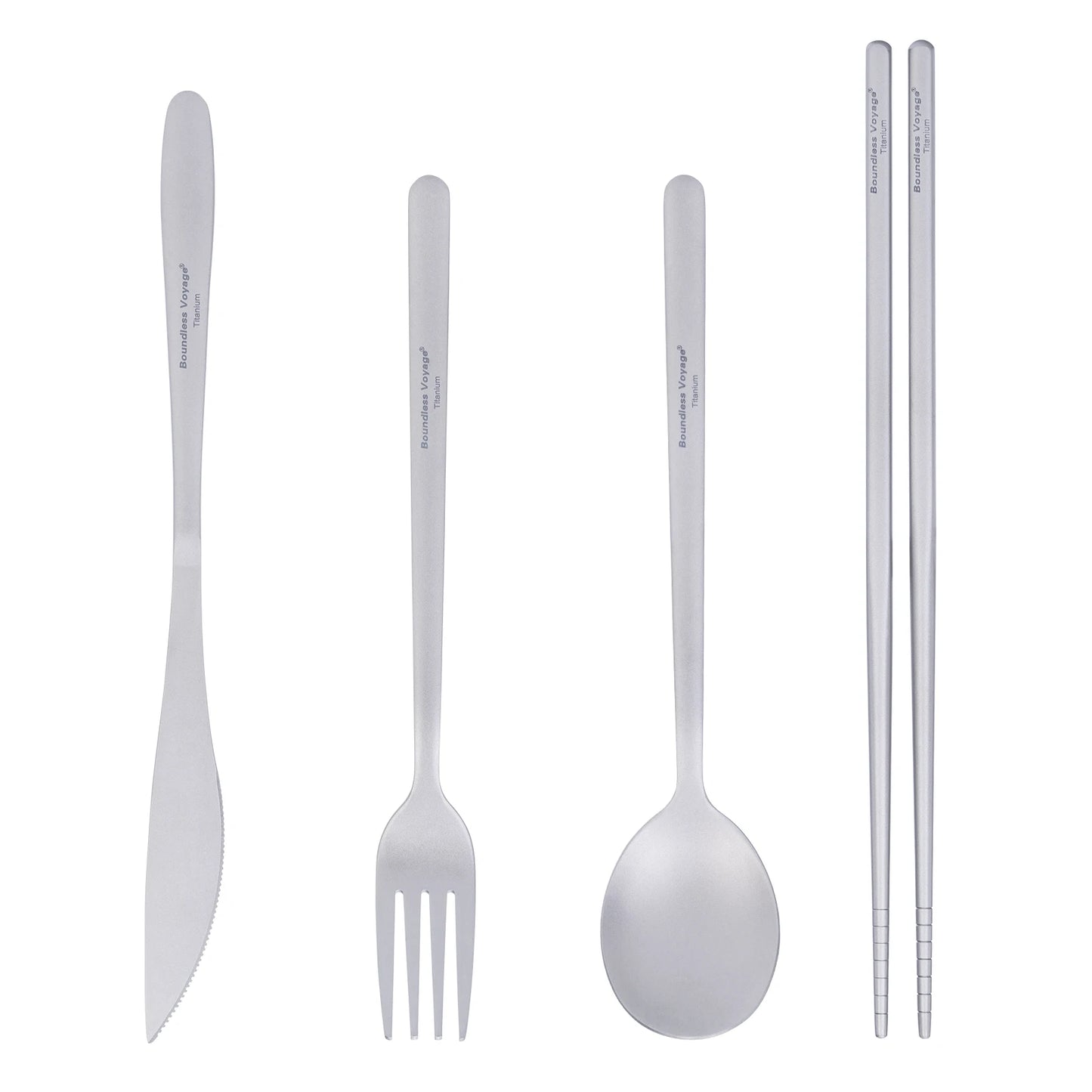 Titanium Camping Flatware Set – Ultralight Knife Fork Spoon