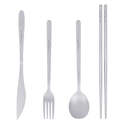 Titanium Camping Flatware Set – Ultralight Knife Fork Spoon