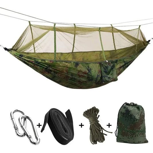 2 Person Camping Hammock with Mosquito Net – Strong & Portable
