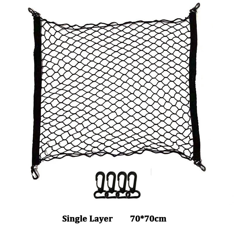 Car Rear Trunk Net Organizer – Double Layer Storage