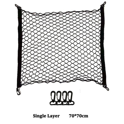 Car Rear Trunk Net Organizer – Double Layer Storage