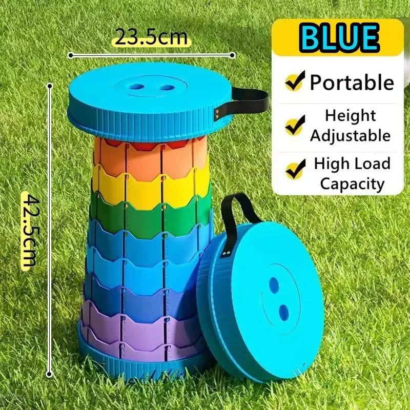 Rainbow Folding Stool – Portable Adjustable Outdoor Seat