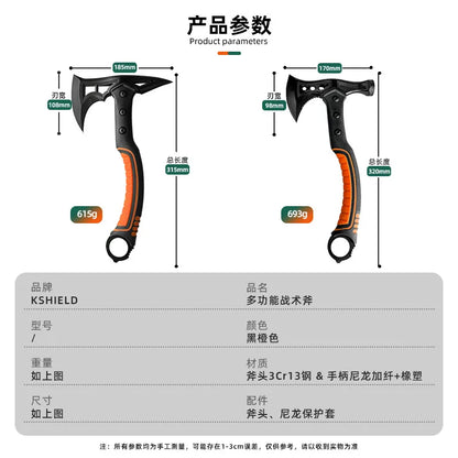 Lightweight Camping Axe with Shock-Absorbing Grip