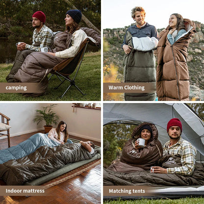 Ultralight Waterproof Cotton Sleeping Bag for Camping Comfort
