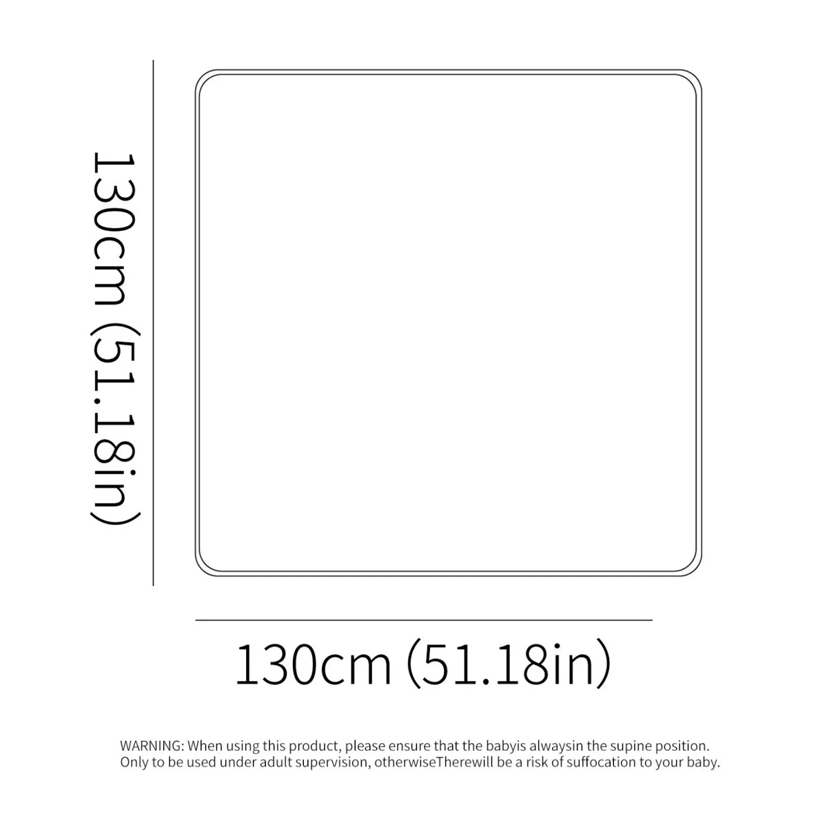 Baby Play Mat 130x130CM Waterproof Anti-Slip Comfort