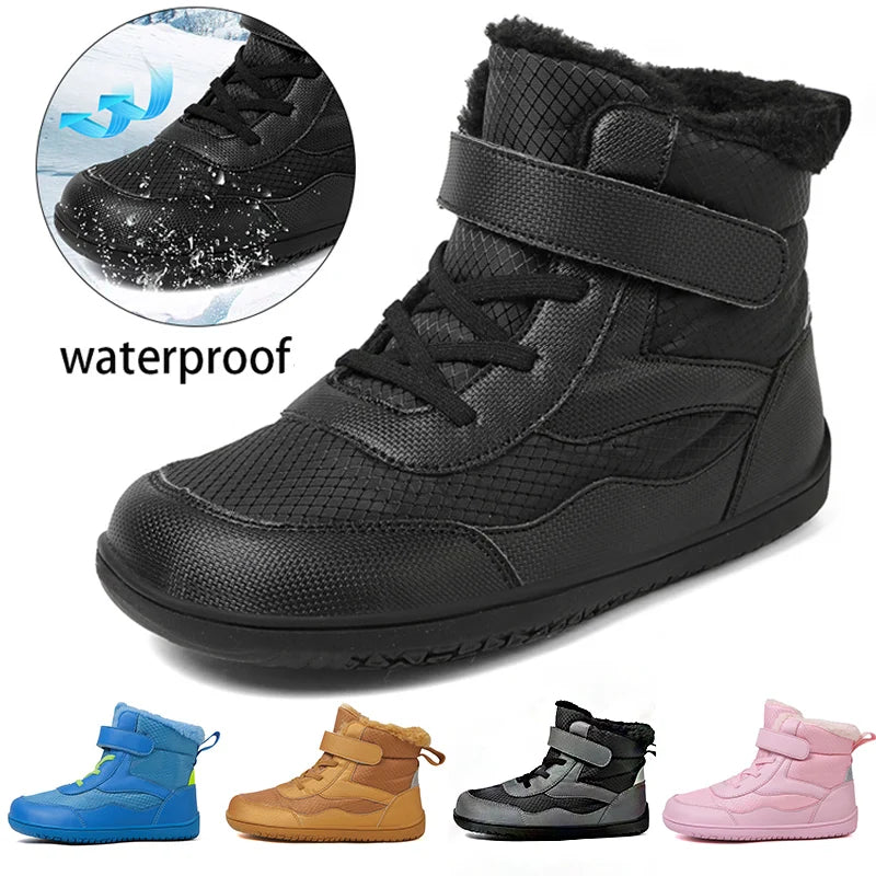 Kids Wide Toe Snow Boots – Waterproof Minimalist Shoes