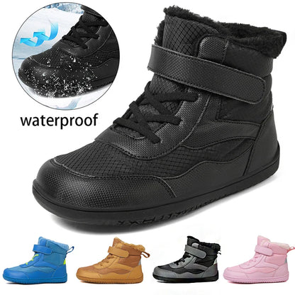 Kids Wide Toe Snow Boots – Waterproof Minimalist Shoes