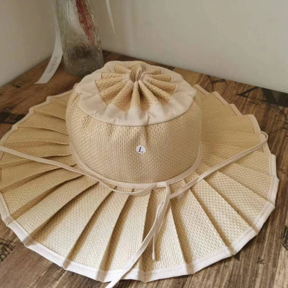 Foldable Straw Sun Hat for Kids & Adults – UV Protection
