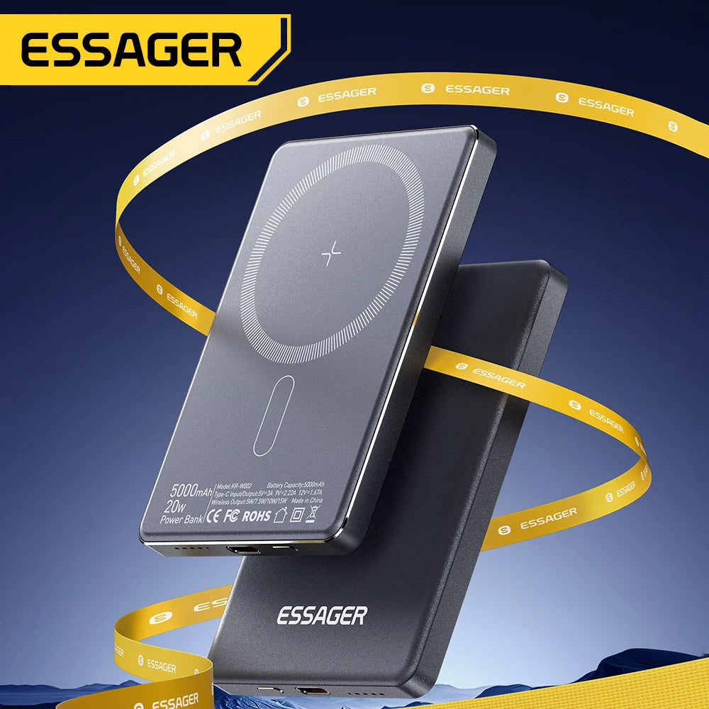 Magnetic Wireless Power Bank 5000mAh Fast Charge