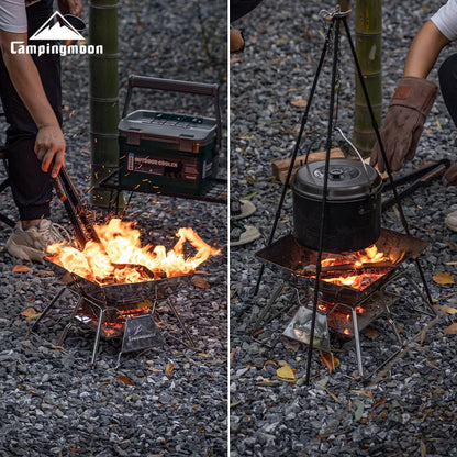 Portable Stainless Steel Camping BBQ Grill – Foldable & Lightweight