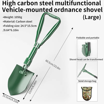 Folding Camping Shovel – 3-in-1 Survival Tool