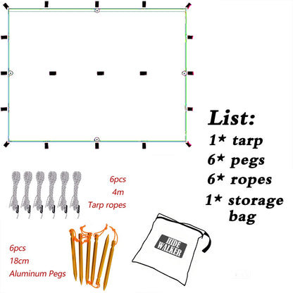 Waterproof Camping Tarp Shelter – UV Protection & Durable
