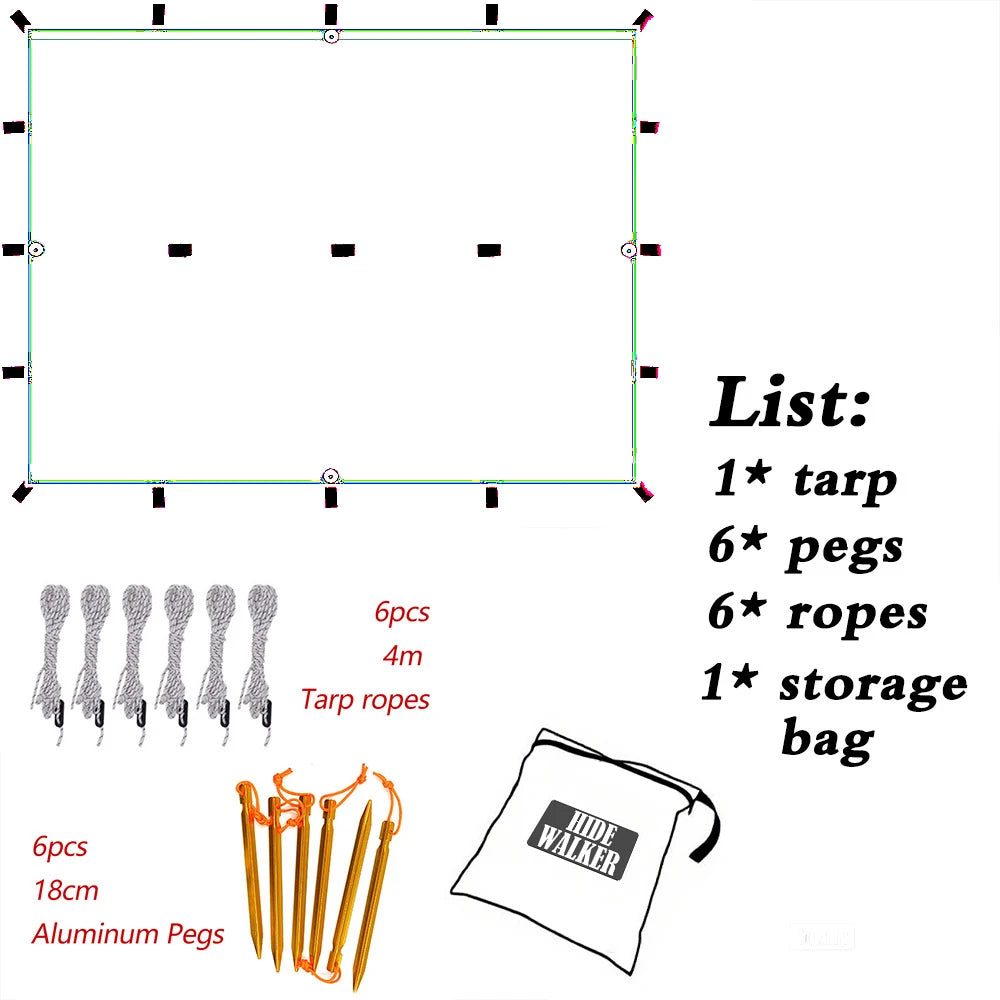 Waterproof Tent Tarp for Lightweight Outdoor Shelter