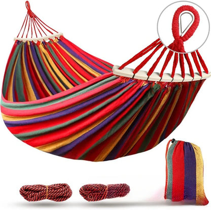 Double Canvas Hammock Anti-Roll Outdoor Comfort