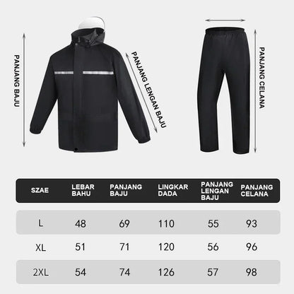 Waterproof Rain Suit with Reflective Safety