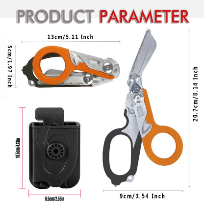 Emergency Trauma Shears with Glass Breaker & Holster