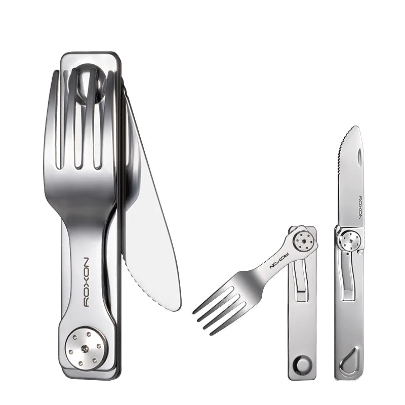 Camping Cutlery Set 3-in-1 – Compact Travel Utensils