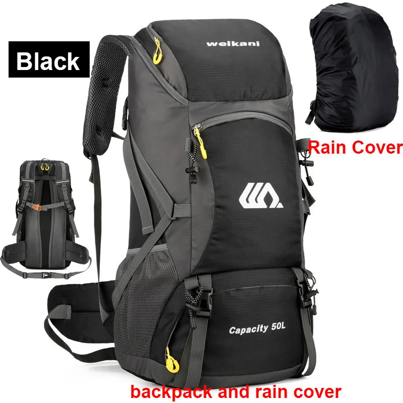 50L Hiking Backpack Waterproof Large Capacity Travel