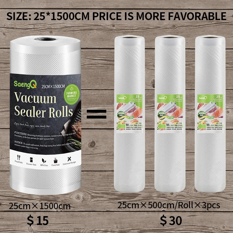 Vacuum Sealer Bags Rolls for Fresh Food Storage