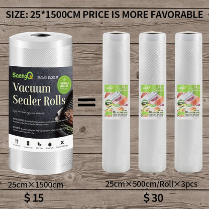 Vacuum Sealer Bags Rolls for Fresh Food Storage