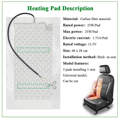 Heated Seat Cushion 12V 3-Level Winter Comfort