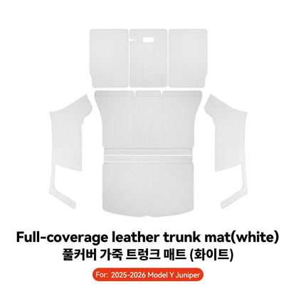 Tesla Model Y Leather Trunk Mat Waterproof Protection