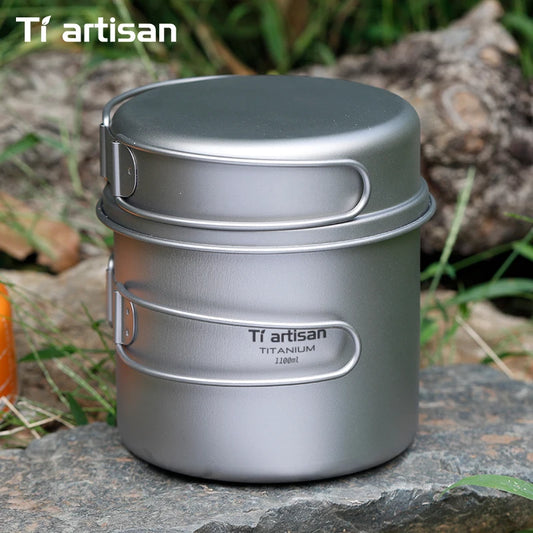 Titanium Camping Cookware Set for Ultralight Outdoor Cooking