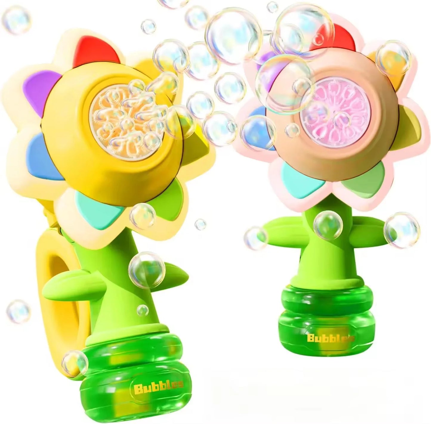 Sunflower Bubble Machine with Lights & 3-Speed Fun